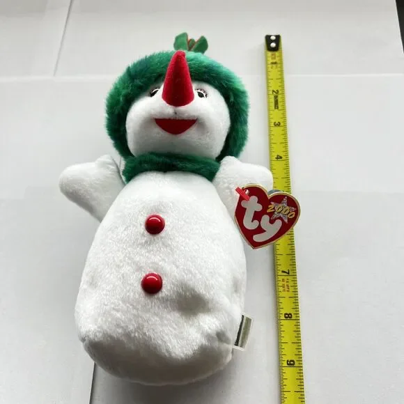 2000 Rare & Retired Ty Beanie Baby Snowgirl The Christmas Snowman 8" - Picture 11 of 12